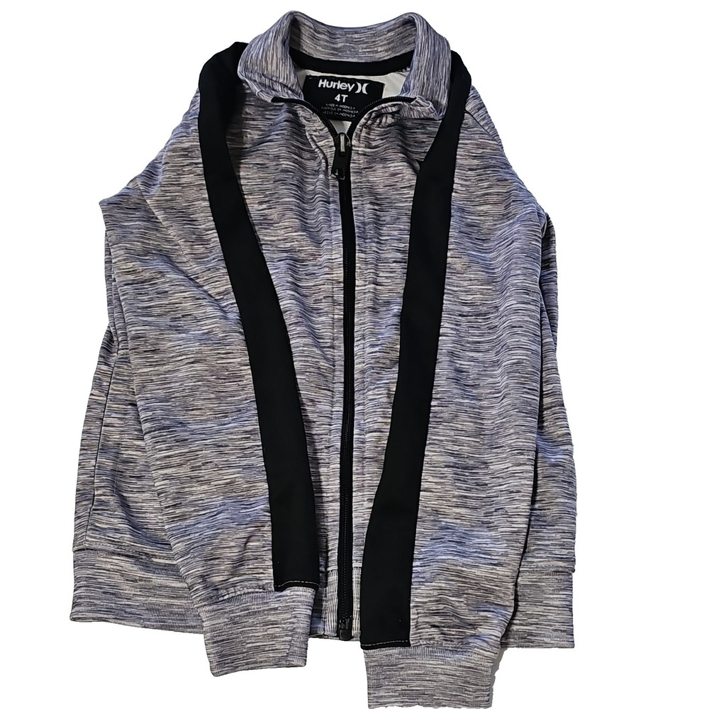 Hurley 4T Gray Black Track Jacket Full Zip Baby Toddler Outerwear - Picture 4 of 4